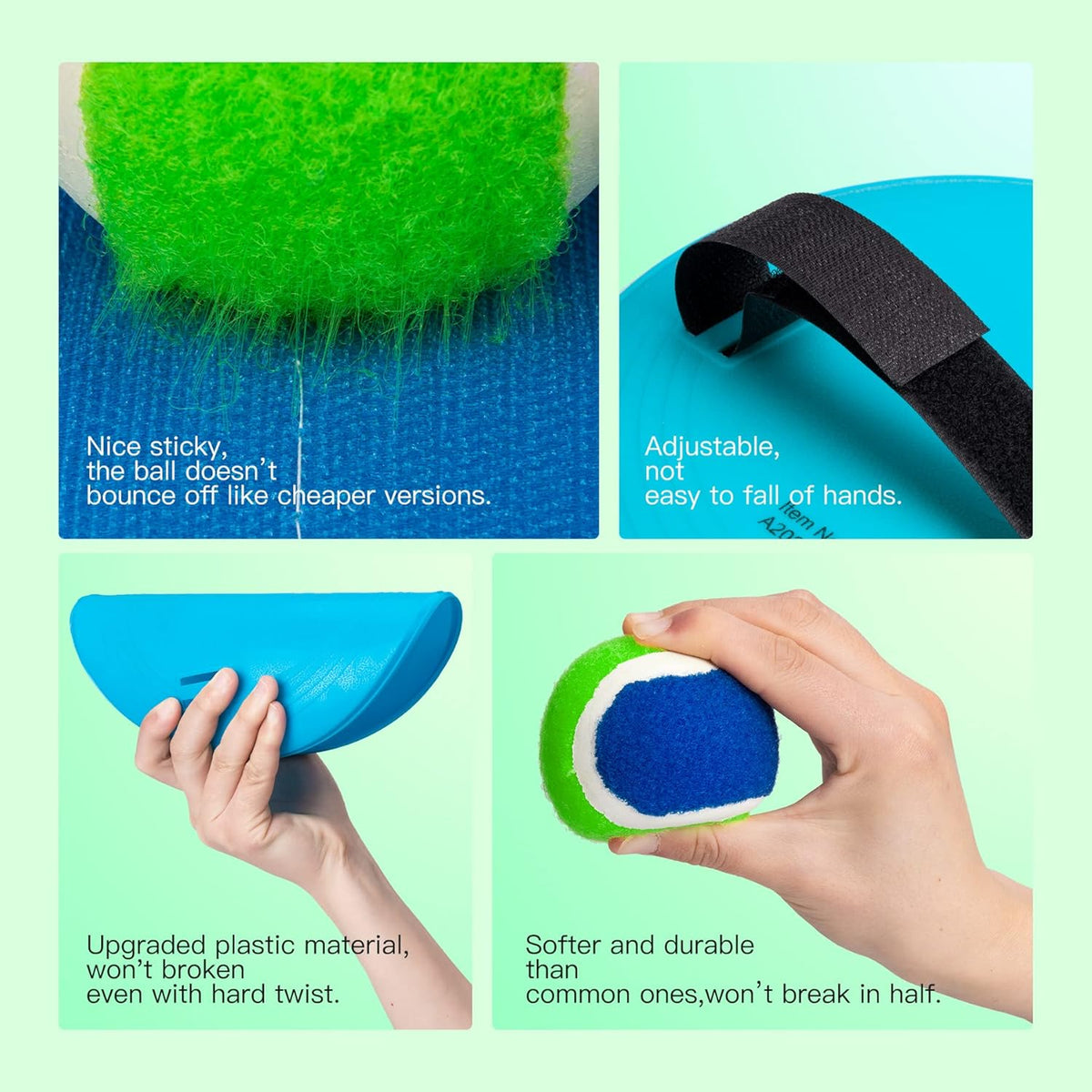 EVERICH Upgraded Toss and Catch Ball Game Set - Indoor and Outdoor Games for Kids 3-12, Beach Sand