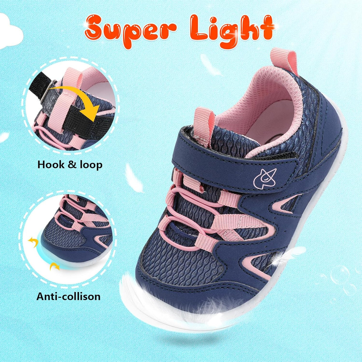 LeIsfIt Baby Shoes Boys Girls First Walking Shoes Non-Slip Toddler Breathable Sneakers Infant