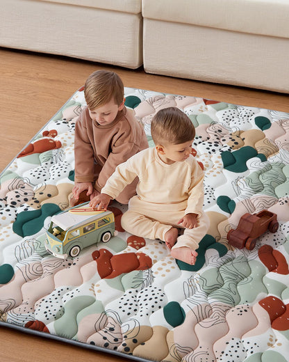 Blissful Diary Baby Play Mats for Floor, 59x59 Inch Thicker Foam Playmats for Babies and Toddlers