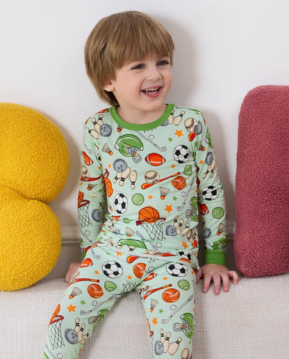 Bamboo Viscose Toddler Pajamas Boys Girls Baby 12M-8Y Pjs Sets Kids 2pcs Snug fit Long-Sleeve
