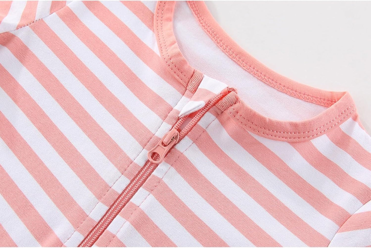 2 Pack Unisex Baby Short Sleeve Rompers 2 Way Zipper New Born One-Piece Jumpsuits 0-24Months Infant