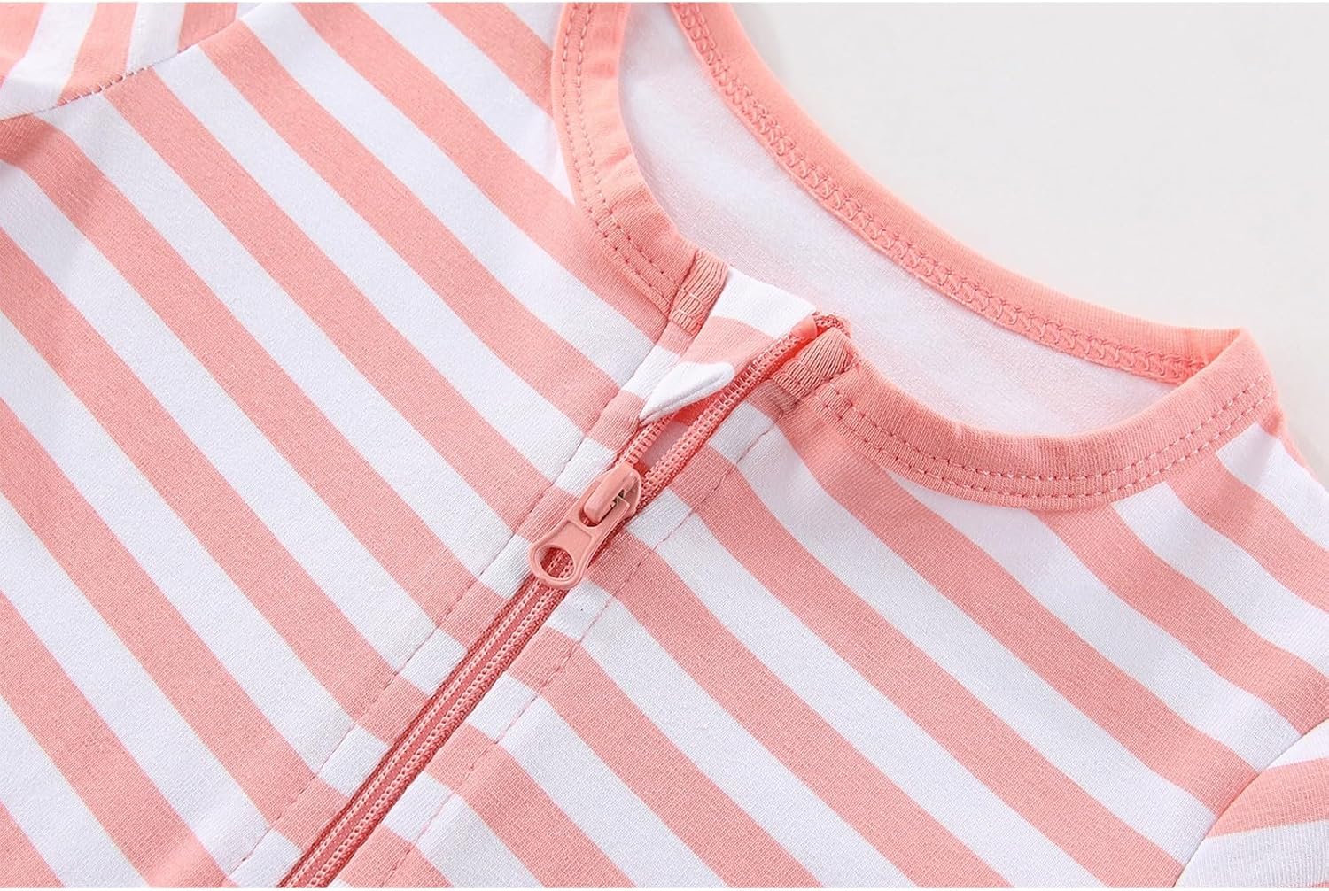 2 Pack Unisex Baby Short Sleeve Rompers 2 Way Zipper New Born One-Piece Jumpsuits 0-24Months Infant