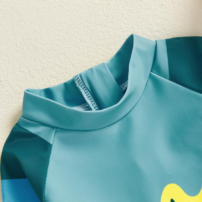 Hnyenmcko Baby/Toddler Boy Rash Guard Swimsuit Long Sleeve One Piece Zipper Swimwear Sunsuit Infant