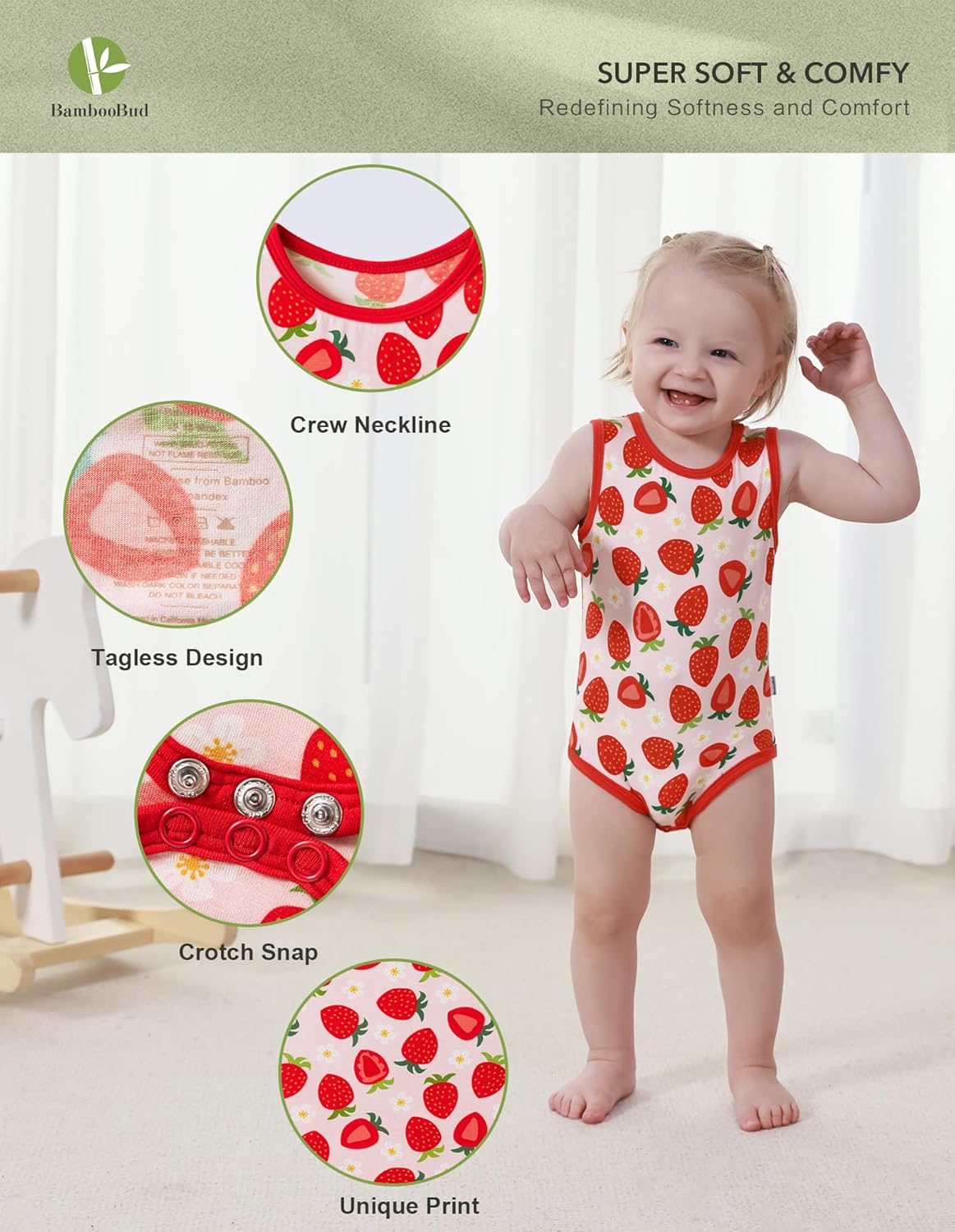 Baby Boy Girl Pajamas Toddler Infant Unisex Sleeveless Sleep Bodysuit Sleepwear Newborn Snap Snug