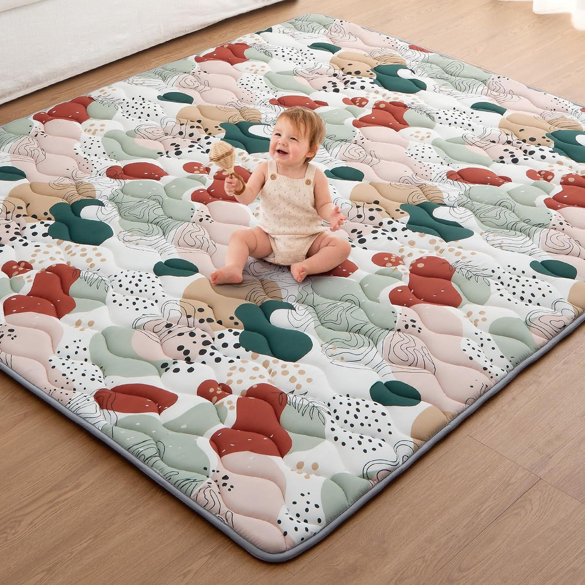 Blissful Diary Baby Play Mats for Floor, 71x59 Inch Thicker Foam Playmats for Babies and Toddlers