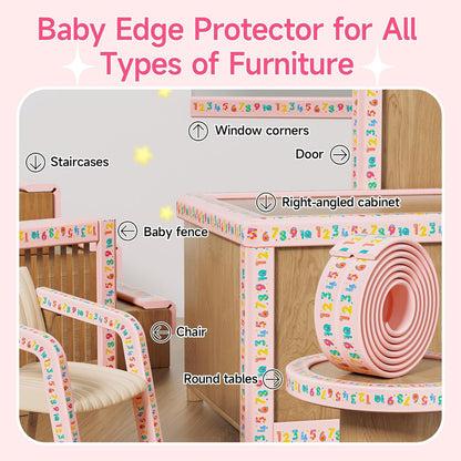 Edge Protector for Baby 6.5ft Soft Protective Foam Cushion Furniture Edge and Corner Guards Baby
