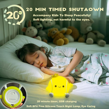 DREAMING MY DREAM Tennis Night Light,LED Squishy Novelty Night Lamp,2 Levels Dimmable Nursery