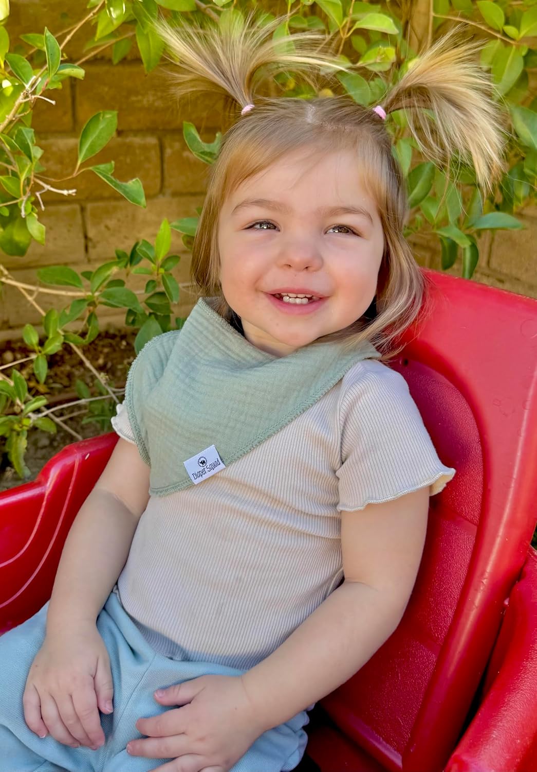 DiaperSquad's Baby Bibs for Drooling and Teething, Bibs for Boys, Baby Girl - Solid Cotton Baby