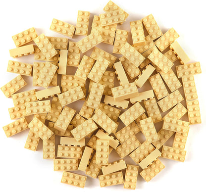 Strictly Briks Classic Bricks Starter Kit, Sand, 96 Pieces, 2x4 Studs, Building Creative Play Set