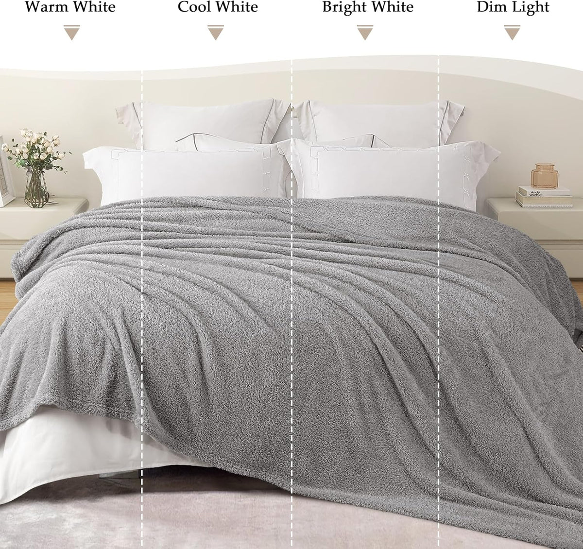 Exclusivo Mezcla Fleece Blanket for Couch, Soft and Cozy Queen Blankets for Women Men Girls Kids