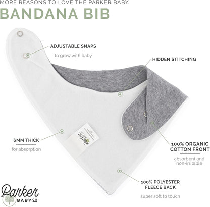 Parker Baby Bandana Drool Bibs 8 Pack Baby Bibs for Boys, Girls, Unisex - Soft & Stylish Teething
