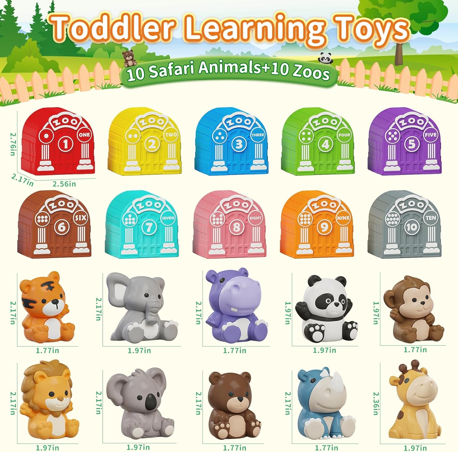 Learning Toy for Toddlers 1 2 3 Year Old, Montessori Educational Counting, Matching & Sorting