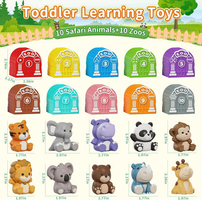 Learning Toy for Toddlers 1 2 3 Year Old, Montessori Educational Counting, Matching & Sorting