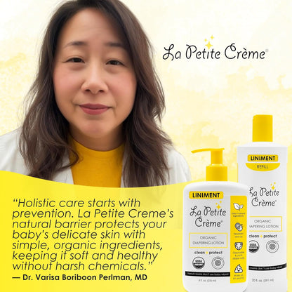 La Petite Creme French Premium Diapering Lotion - Diaper Cream Alternative to Baby Wipes