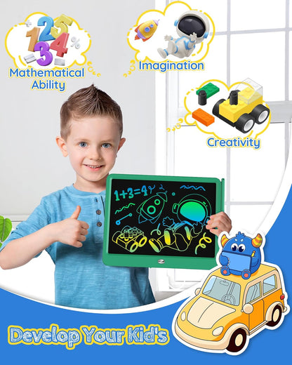 TEKFUN LCD Writing Tablet for Kids Boys Toys, 12 Inch Erasable Doodle Board Colorful Drawing Pad