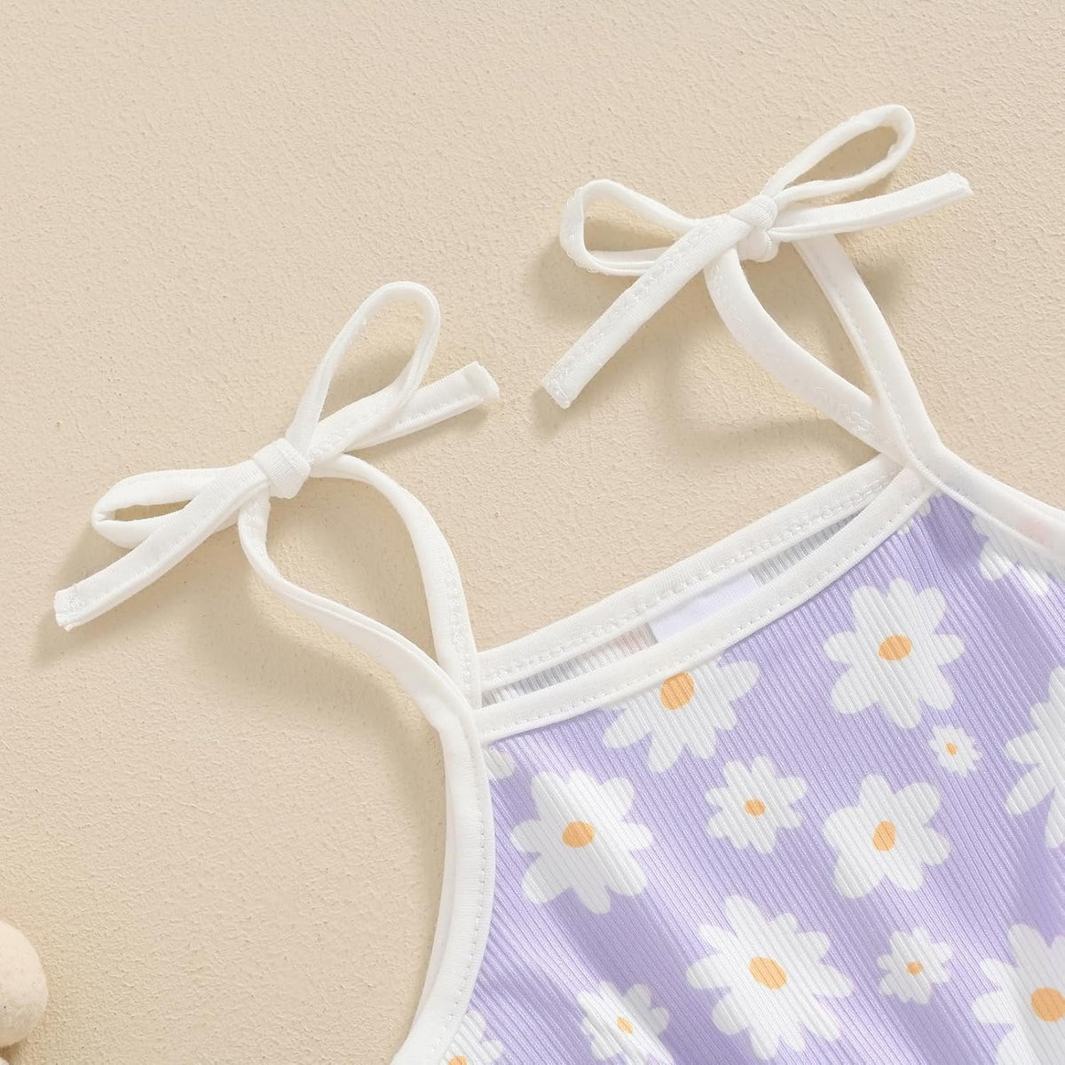 WZTYYDS Toddler Baby Girl Summer Clothes Floral Romper Tie-Up Strap Halter Jumpsuit Infant Summer