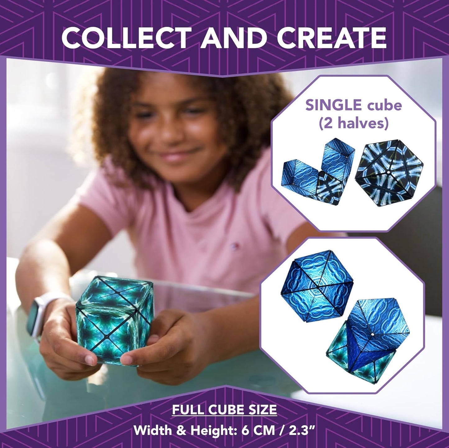 Magnetic Transforming Cube - Shape Shifting Double Creativity Puzzle w/ 96 Rare Earth Magnets