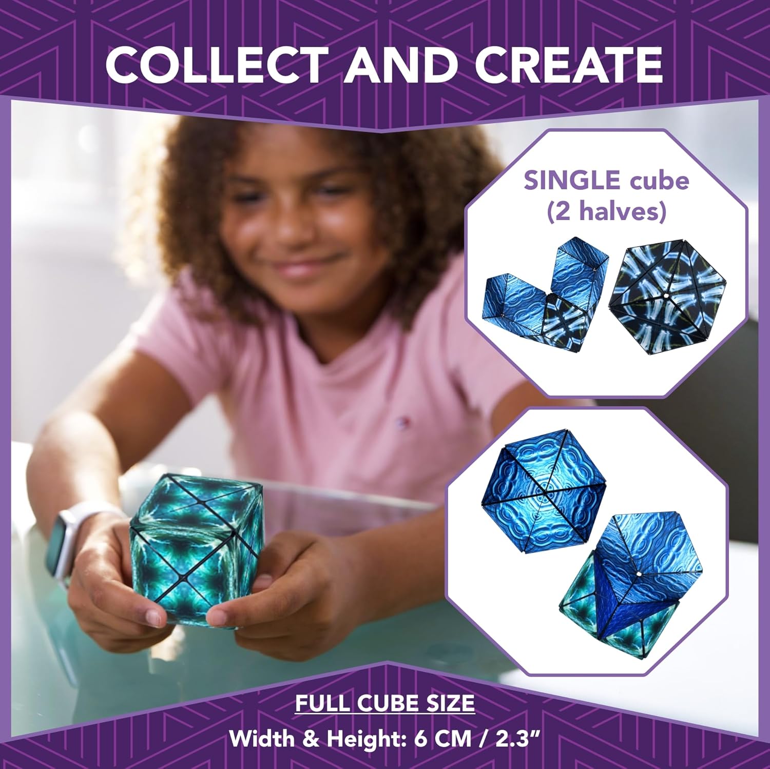 Magnetic Transforming Cube - Shape Shifting Double Creativity Puzzle w/ 96 Rare Earth Magnets