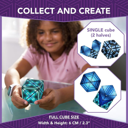Magnetic Transforming Cube - Shape Shifting Double Creativity Puzzle w/ 96 Rare Earth Magnets