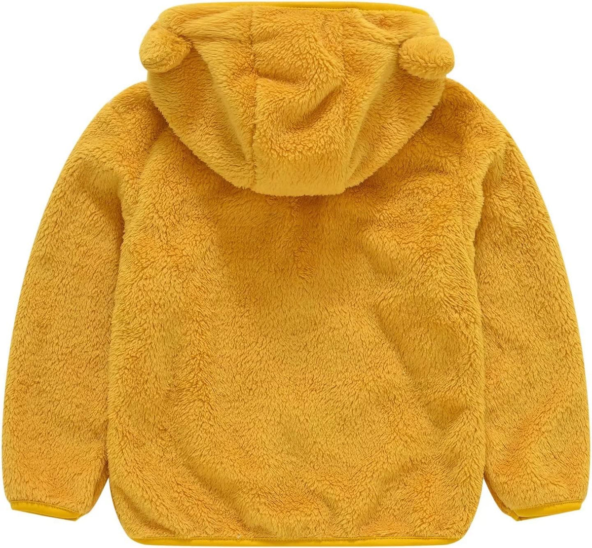 AIWUHE Toddler Boys Girls Hooded Jacket Fleece Hoodie Winter Warm Solid Color Teddy Coat Zip-up