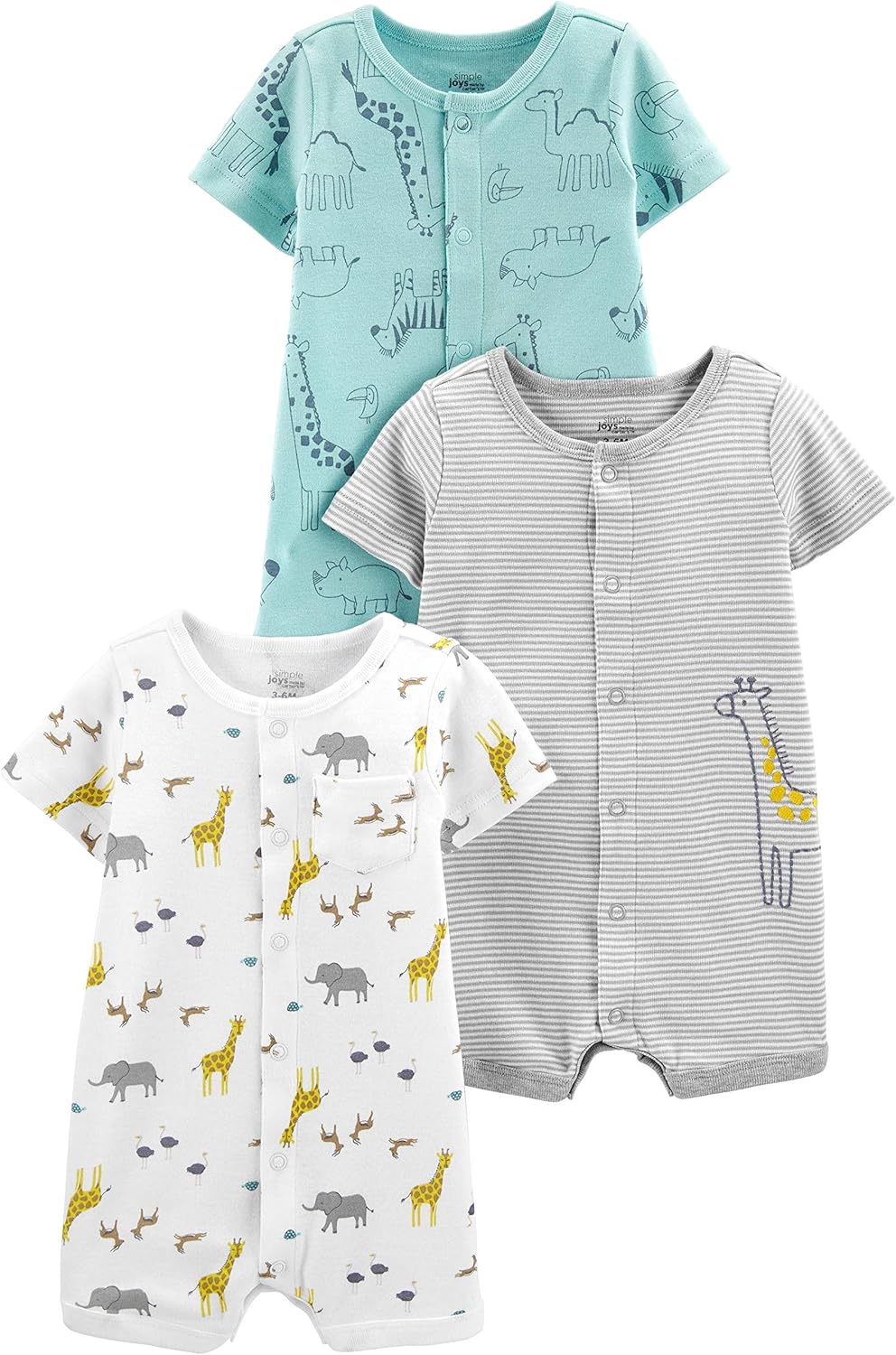Simple Joys by Carter's Baby 3-Pack Snap-up Rompers