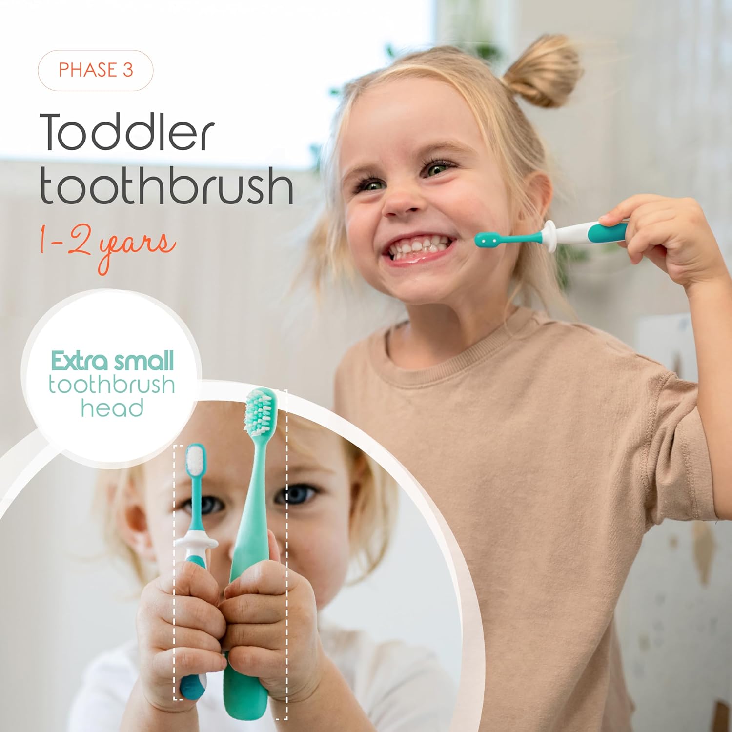 Cherish Baby Care Baby Toothbrush & Toddler Toothbrush Set (0-2 Years) - BPA-Free & Safety-Tested