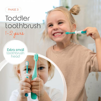 Cherish Baby Care Baby Toothbrush & Toddler Toothbrush Set (0-2 Years) - BPA-Free & Safety-Tested