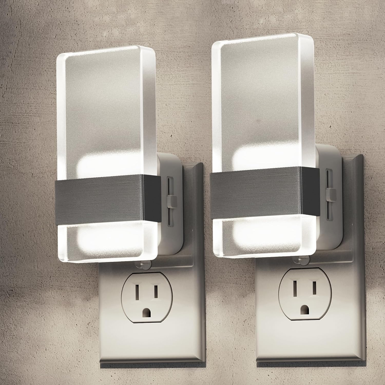 L LOHAS LED Night Light, Night Lights Plug Into Wall, 2 Pack Decorative Nightlight with Light