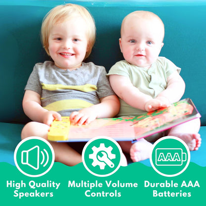 French Books for Kids Vol. 1: Musical French Baby Book Learning Toys w/English, Bilingual Language