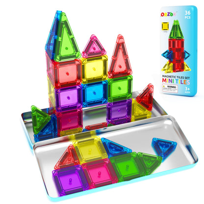 Magnetic Tiles Mini Travel Toddler Set, Magnetic Blocks Building Kids Toys & Games, Montessori