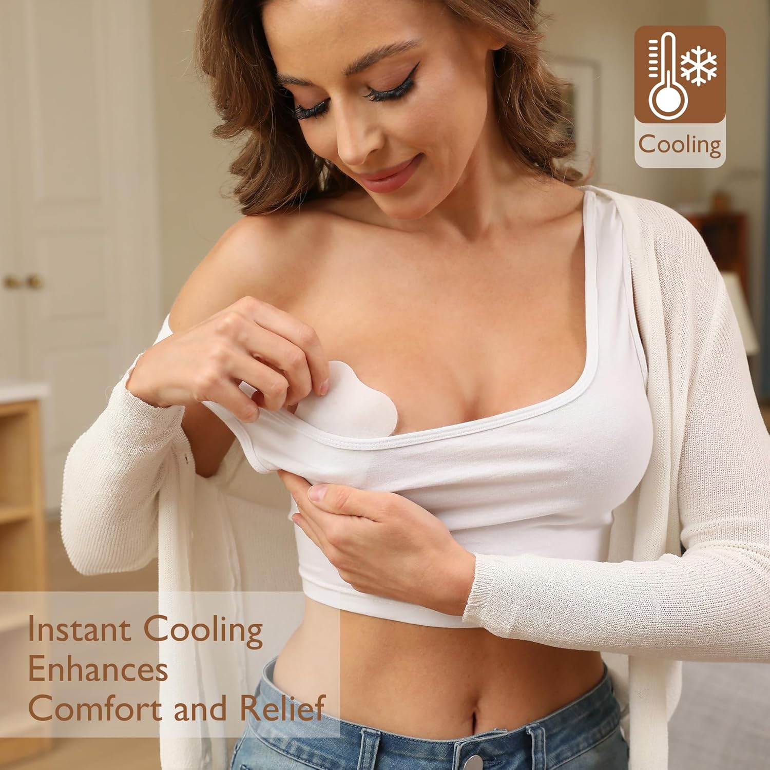 Cooling Nipple Pads for Breastfeeding: Hydrogel Gel Pad Instant Cooling Relief | Promotes Healing