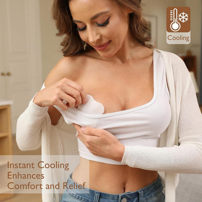 Cooling Nipple Pads for Breastfeeding: Hydrogel Gel Pad Instant Cooling Relief | Promotes Healing
