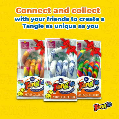 Tangle Jr. Masterpiece 3-Pack Porcelain,Mache,Lollipop Artistic Pattern for Unique Fidget