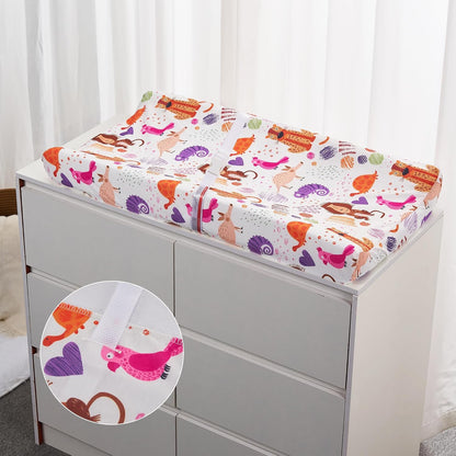 TILLYOU Baby Changing Pad Cover, Changing Table Cover for Girls Boys, Ultra Soft Breathable, 2 Pack