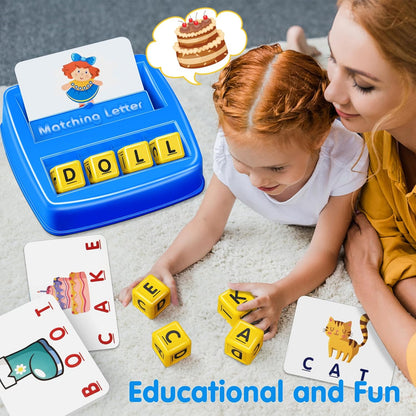 Educational Toys for 3 4 5 Year Old Boys Gift, Matching Letter Game Preschool ABC Learning Toys for