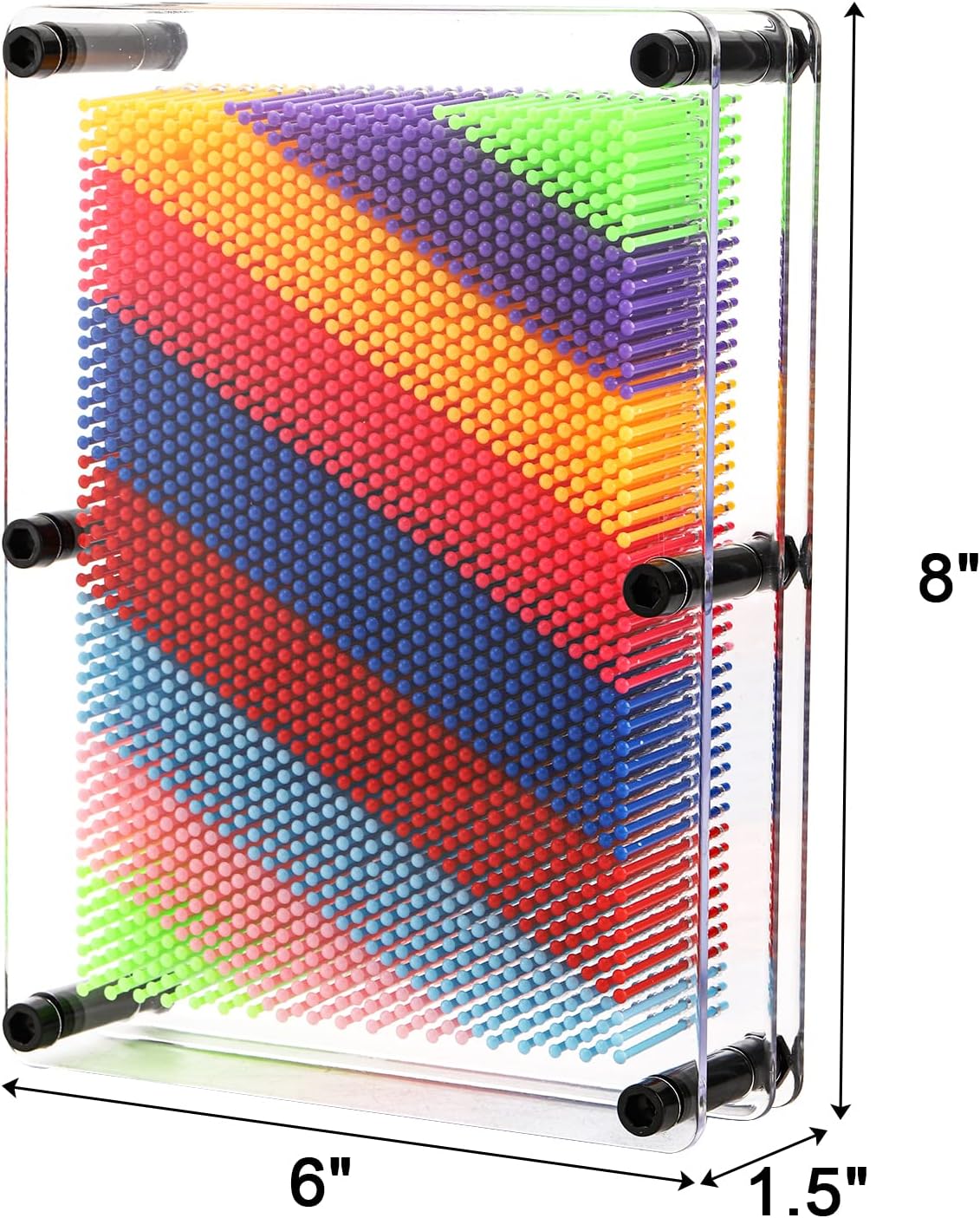 Hacaroa 2 Pack 3D Pin Art Toy, 8"x6" Plastic Pin Art Board Game Sensory Toy, Sculpture Craft Fun