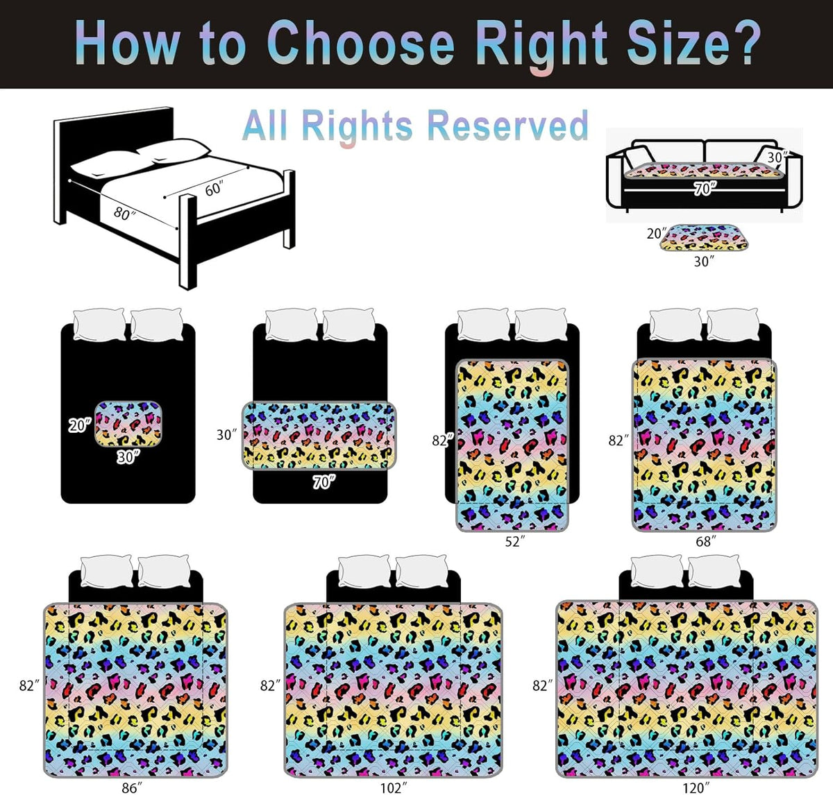 Waterproof Dog Bed Cover 30x70inch Reversible Pad Reusable Camping Mat for Kids/Pet/Dog/Cat