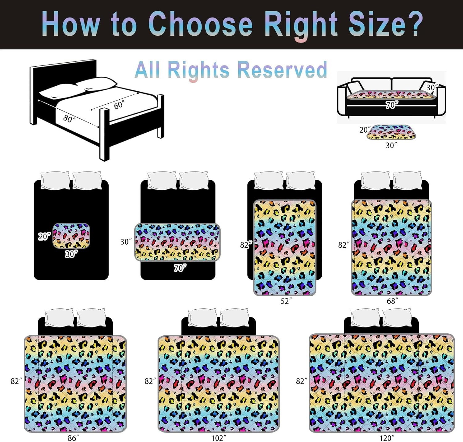 Waterproof Dog Bed Cover 30x70inch Reversible Pad Reusable Camping Mat for Kids/Pet/Dog/Cat