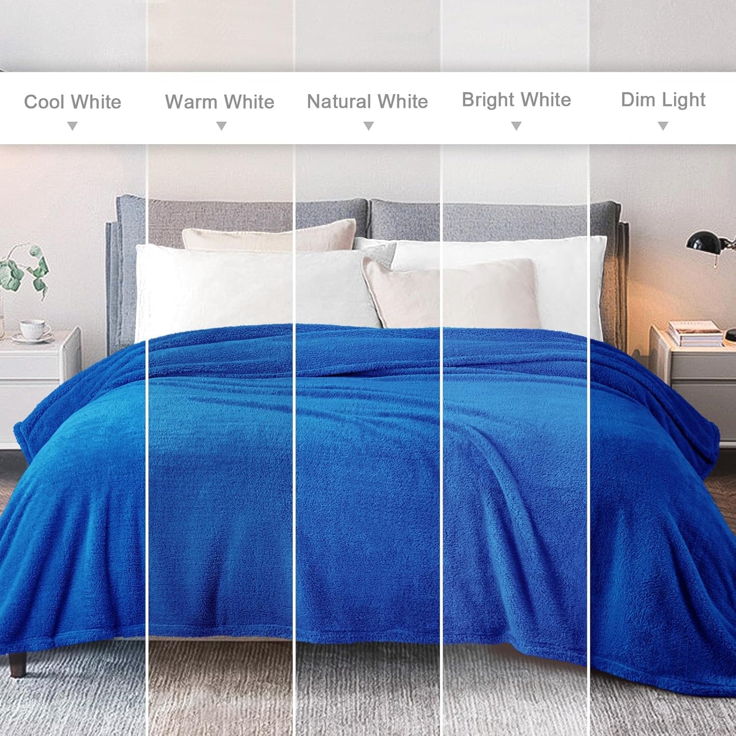 Exclusivo Mezcla King Size Flannel Fleece Blanket, Super Soft Velvet Plush Bed Blanket, Fuzzy Cozy