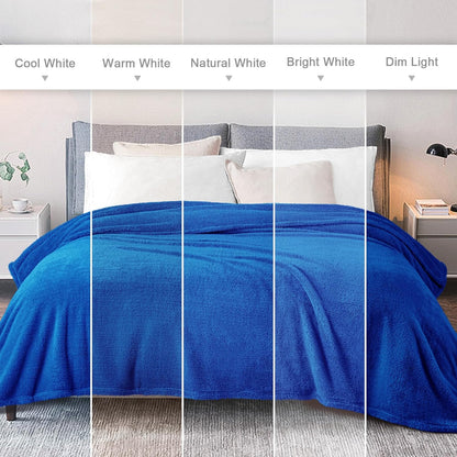 Exclusivo Mezcla King Size Flannel Fleece Blanket, Super Soft Velvet Plush Bed Blanket, Fuzzy Cozy