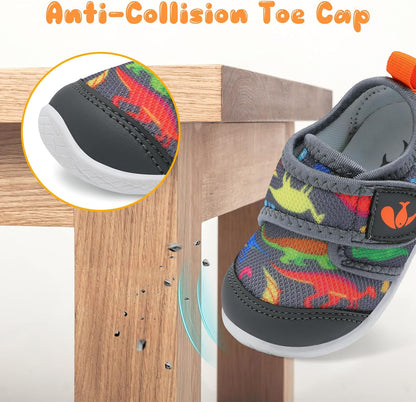 FEETCITY Baby First Walking Shoes Boys Girls Infant Sneakers Crib Shoes Breathable Lightweight Slip