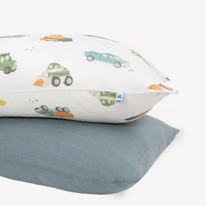 Little Unicorn Standard Pillowcase 2 Pack | Super Soft & Breathable Muslin Fabric | Snug Envelope