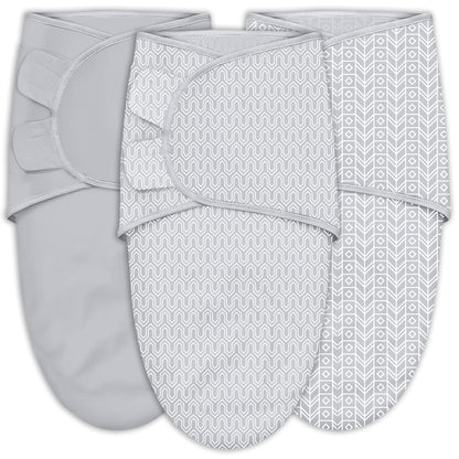 SWEET DOLPHIN 3-Pack Baby Swaddle Sleep Sacks - Newborn Swaddle Blanket with Soft Cotton