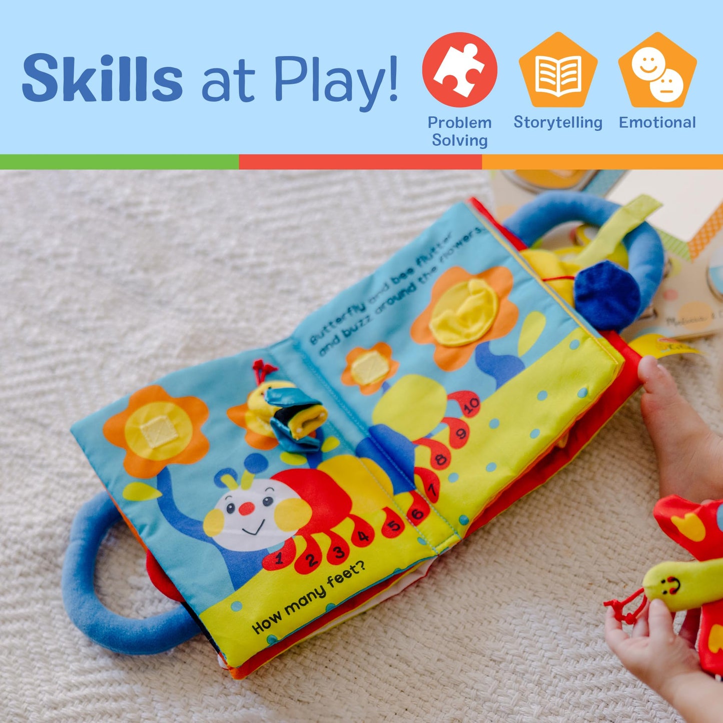 Melissa & Doug K’s Kids My First Activity Book 8-Page Soft Book for Babies and Toddlers Early