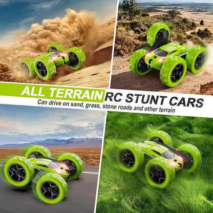 Remote Control Car for Kids Ages 6+, RC Cars Stunt Car Toy 4WD Double Sided 360° Rotating Remote