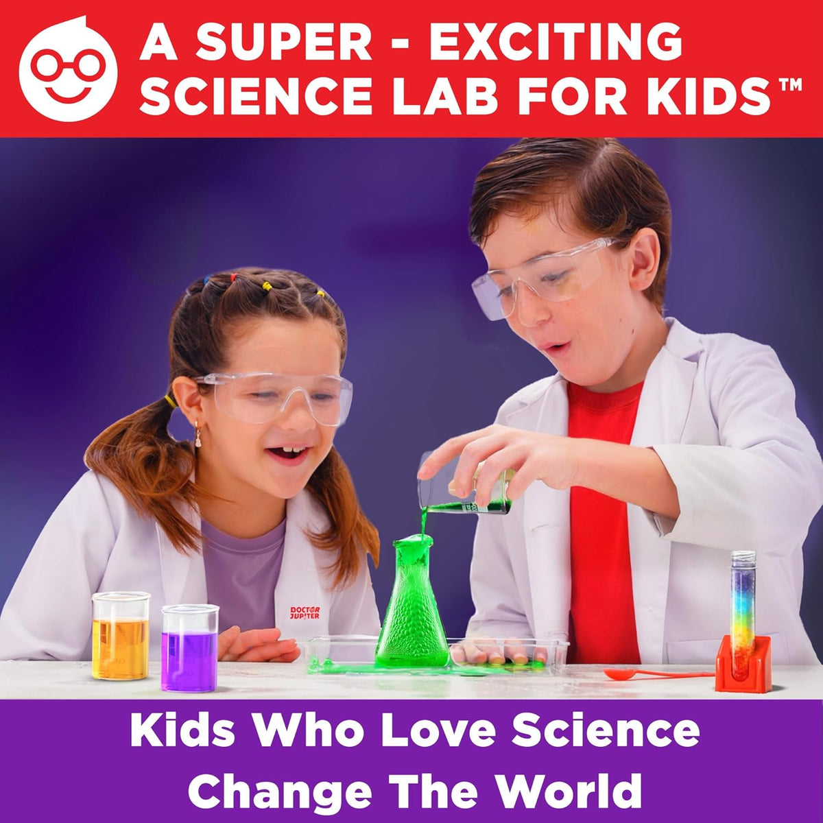 Doctor Jupiter Ultimate Science Kit, Chemistry Set for Kids Ages 8-9-10-11-12-13-14 | Birthday Gift