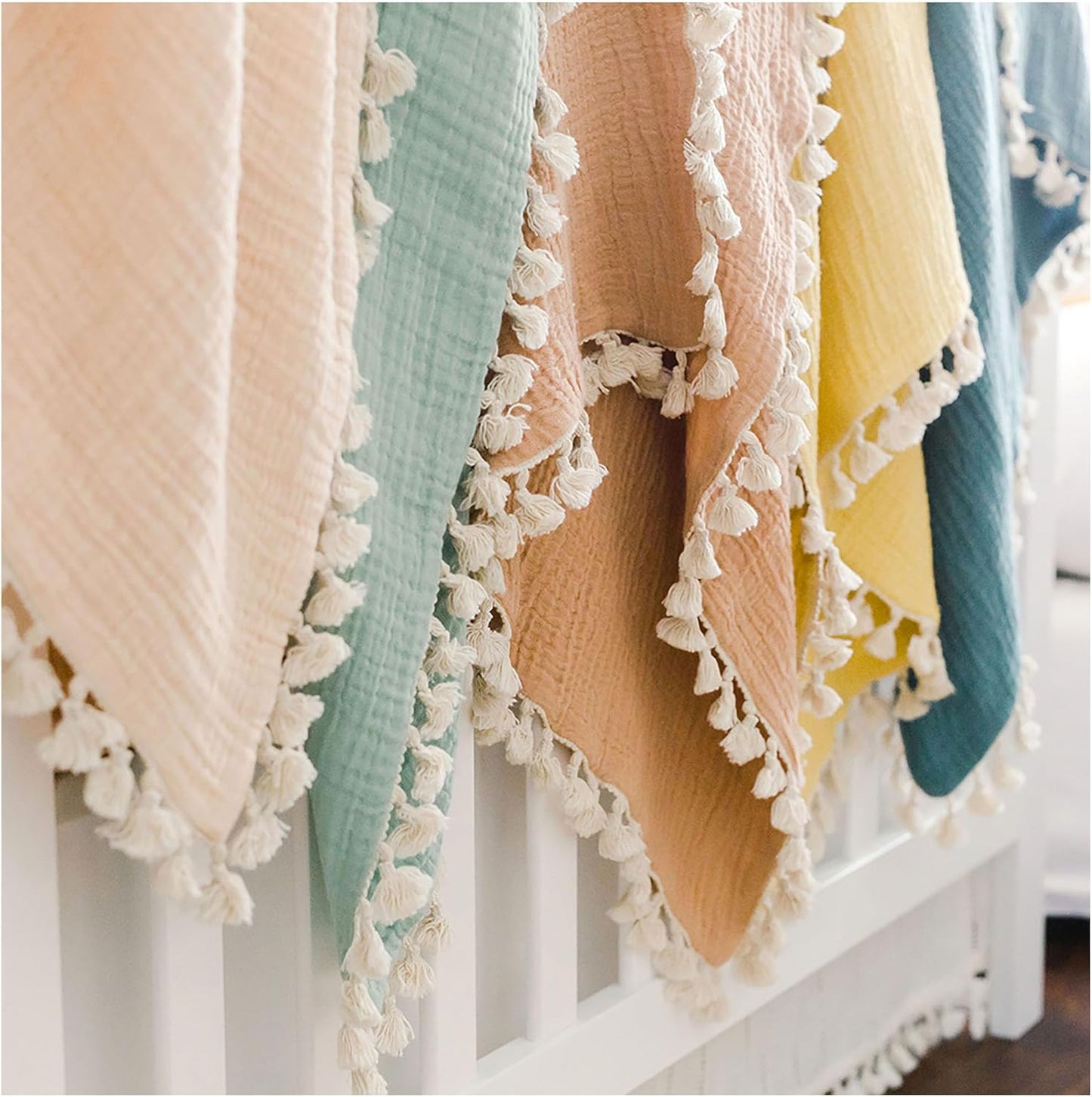 Crane Baby Muslin Swaddle Blanket, Soft Cotton Lightweight Nursery and Stroller Blanket for Baby