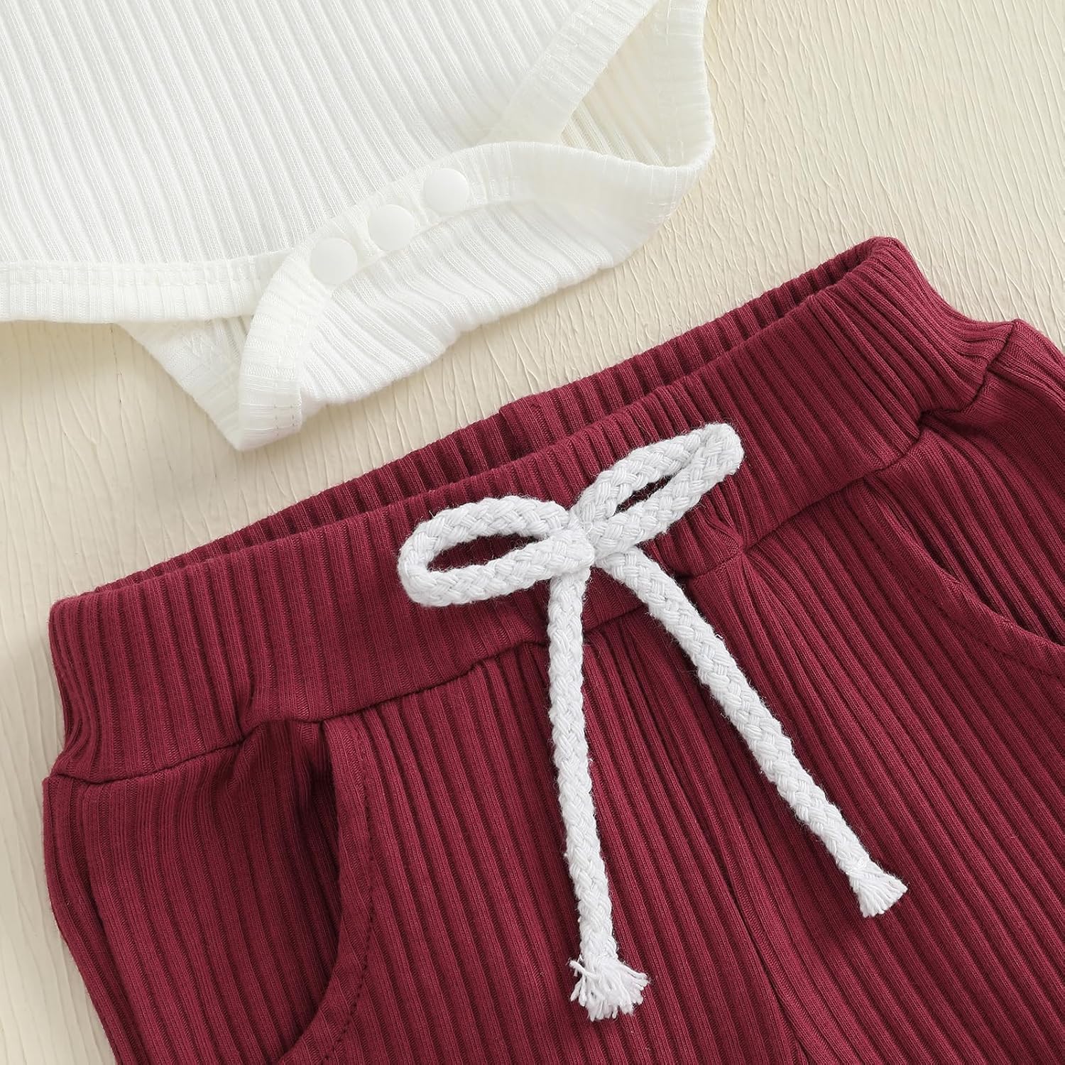 fhutpw Baby Boy Clothes 3 6 12 18 Months Ribbed Knitted Long Sleeve Romper and Pants Sets Newborn