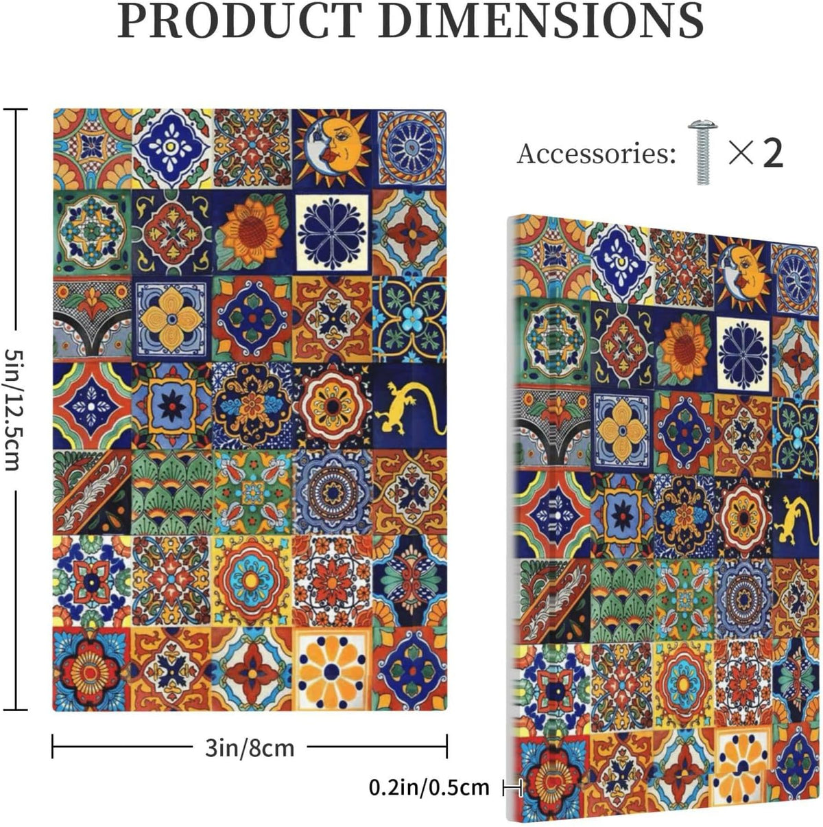 Talavera Mexican Tiles Traditional Color Decoration Print Light Switch Cover Plate 1 Gang No Device