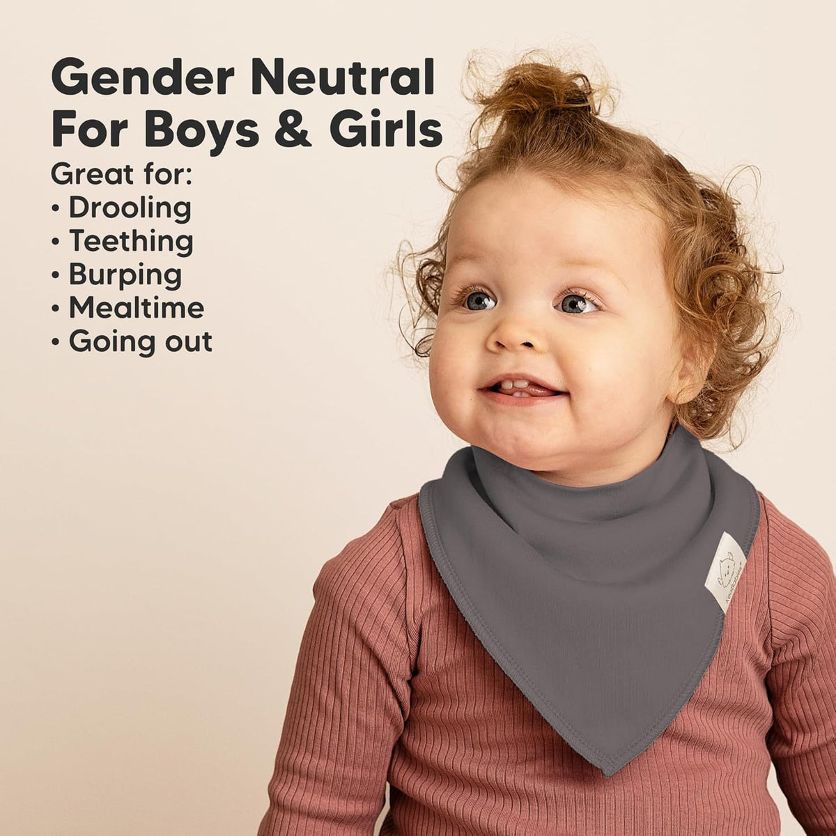 8-Pack Organic Baby Bandana Bibs for Boys, Girls - Super Absorbent Triangle Baby Bibs for Drooling